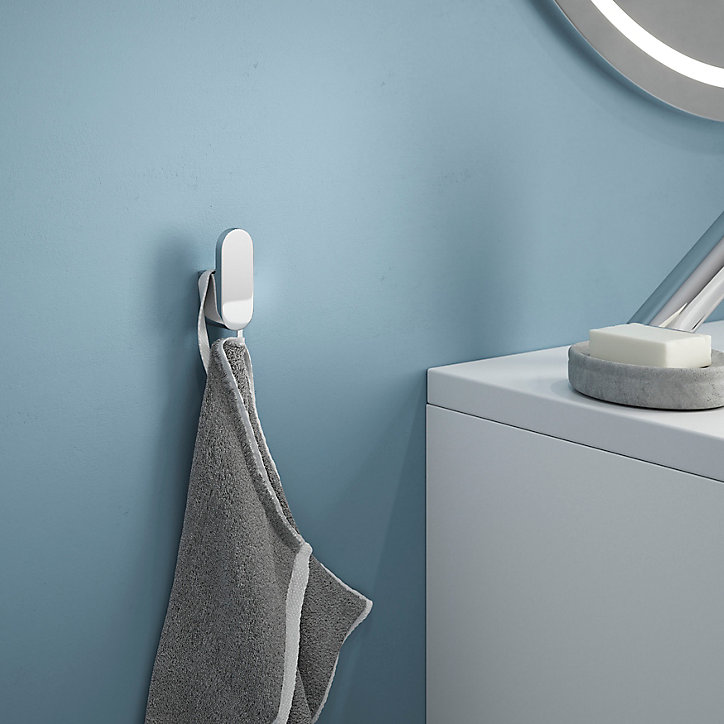 Patère ovale chrome GoodHome Graphene