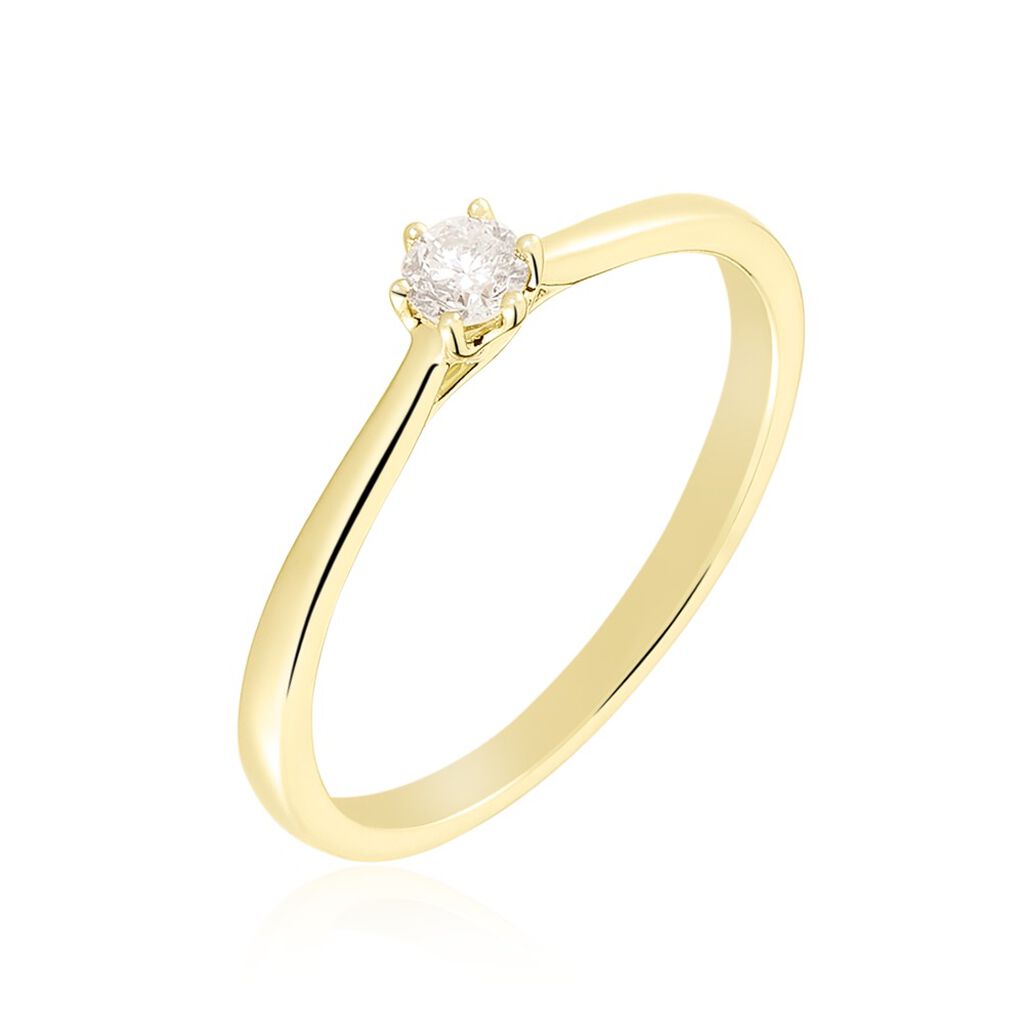 Bague Solitaire Athena Or Jaune Diamant