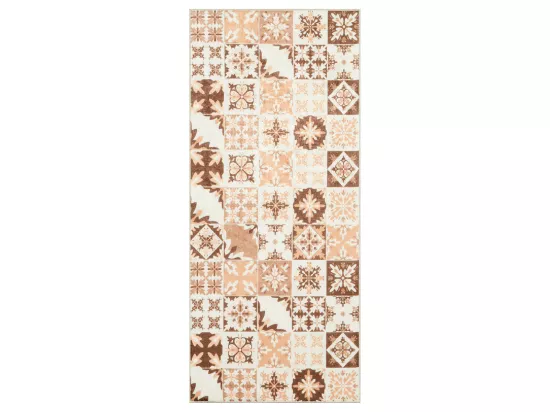 tapis accueil 50x100 orange motif carreaux de ciment CAROMENT C