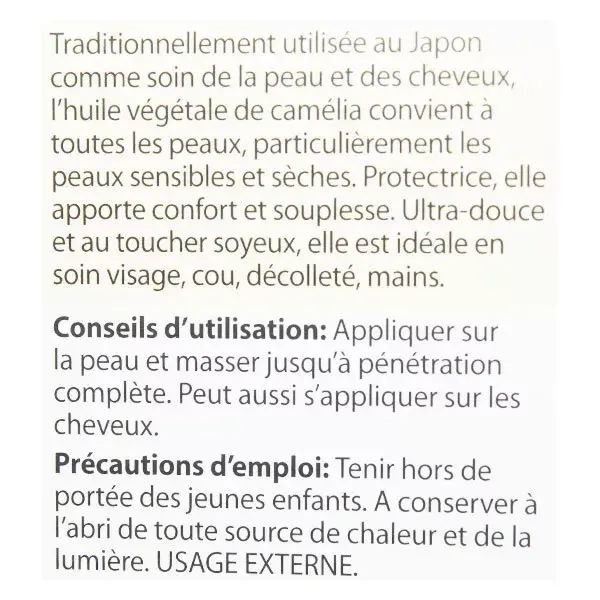 Pranarom Huile Végétale Camélia Bio 30ml