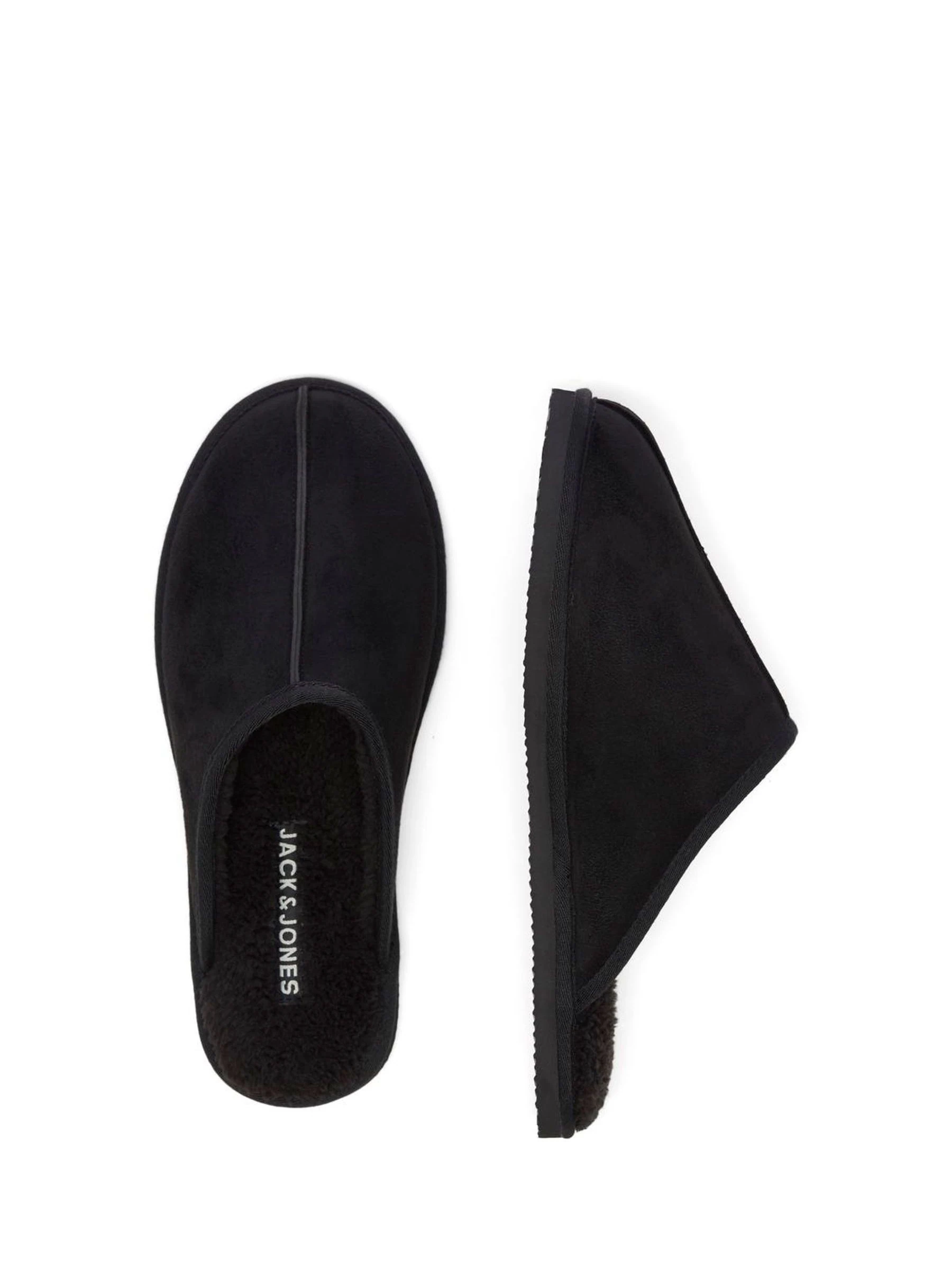 Zwart - Jack & Jones Fleece Lined Mule Slippers
