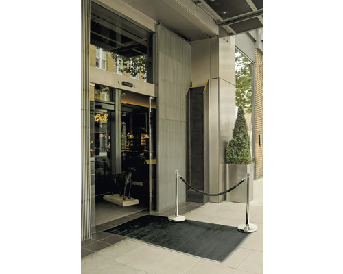 Zwart antislip tapijt 200x90 cm