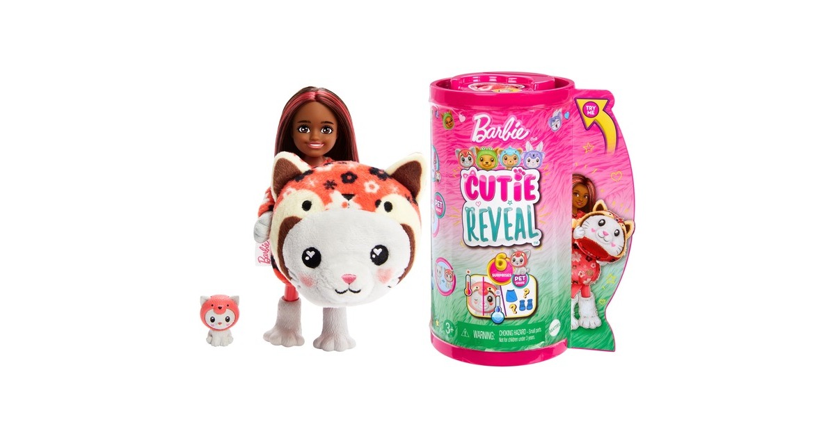 BarbieCutie Reveal Chelsea - Costume Cuties Serie - Kitty Red Panda Pop