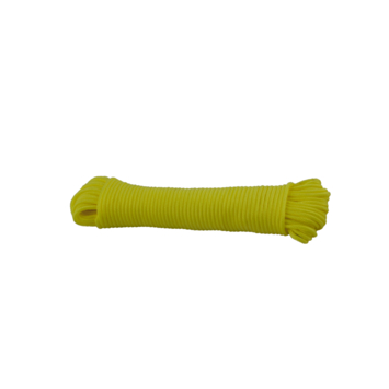 Ledent touw gevlochten fluogeel nylon 3 mm 20 m