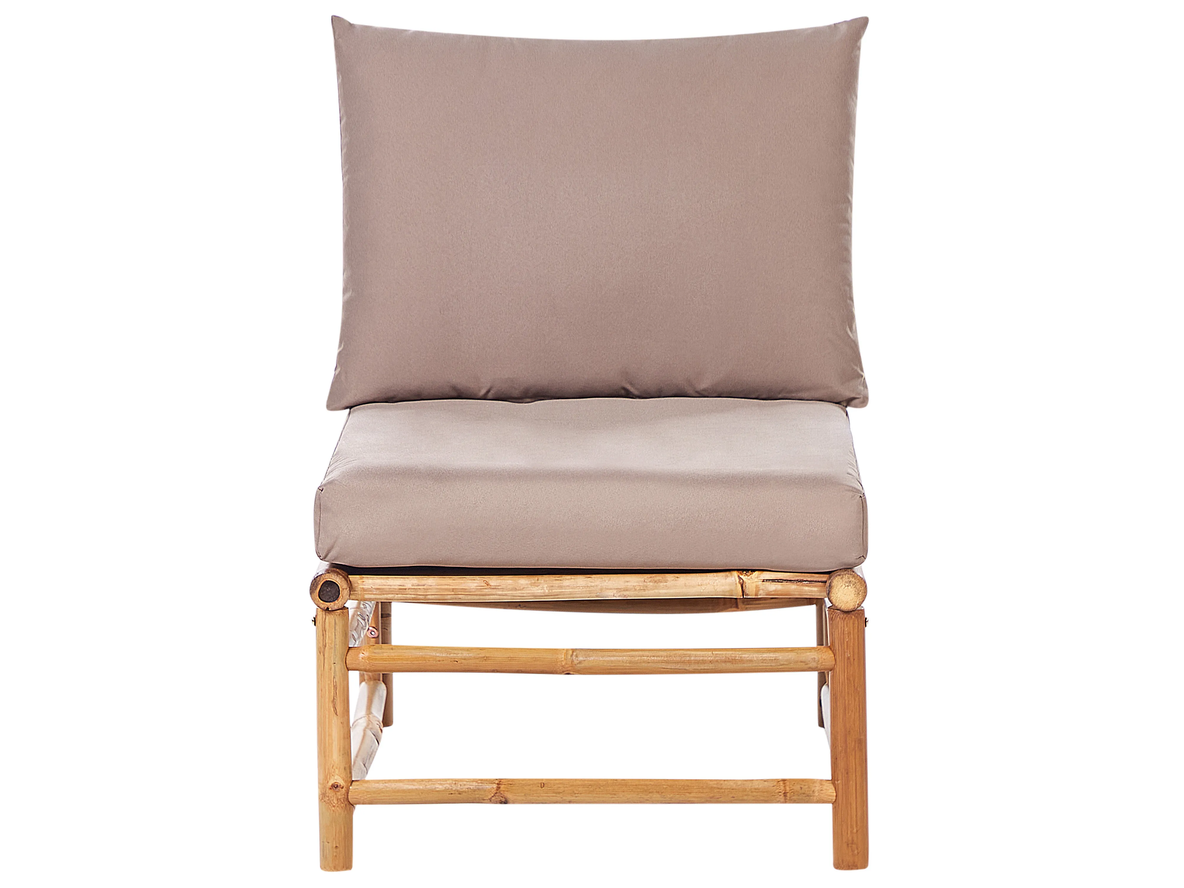 Loungeset met tafel 6-zits CERRETO Bamboehout Taupe