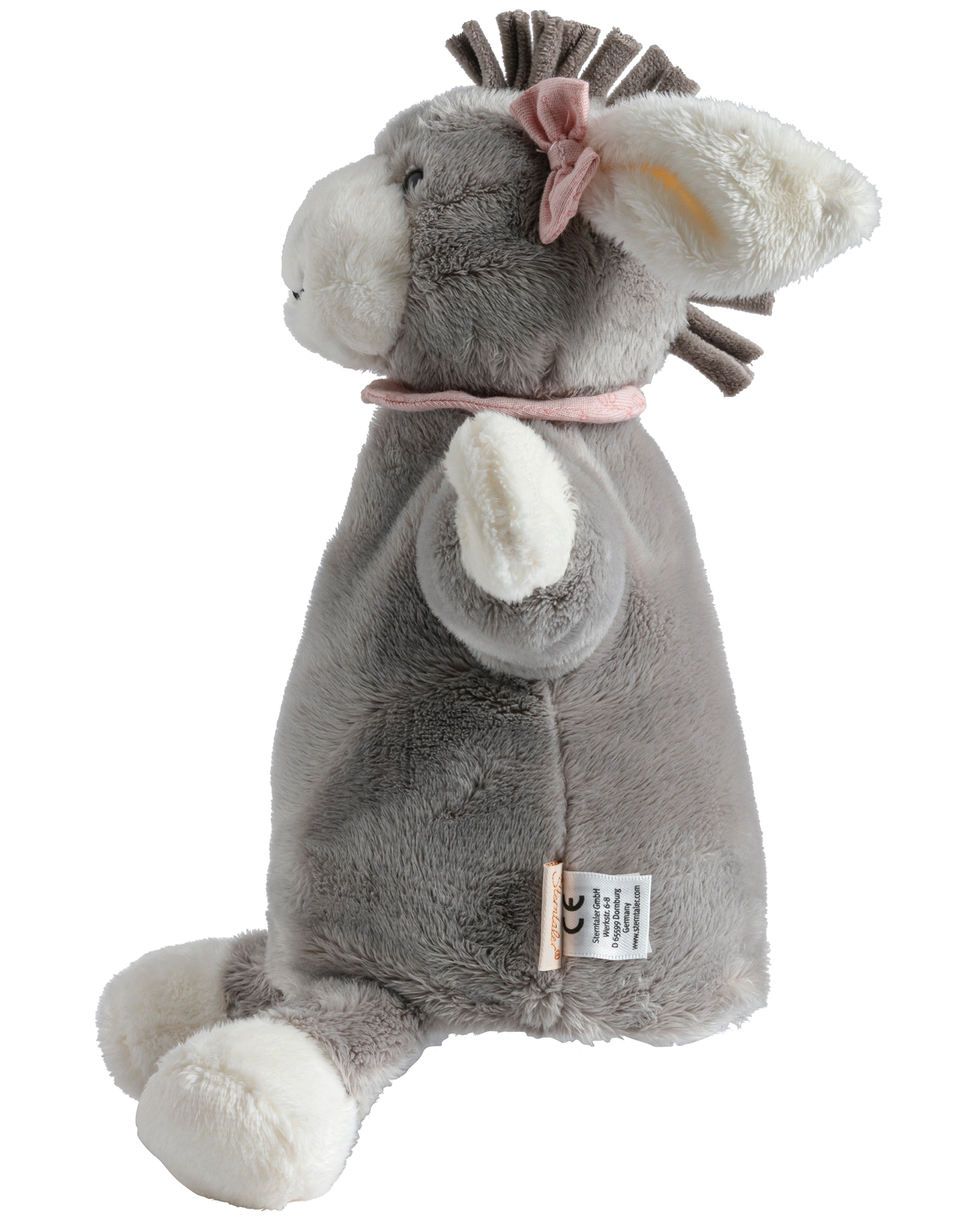 Handpuppe EMMI GIRL (34cm) mit Bubikragen in grau