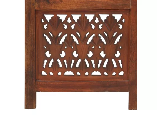 Cloison de séparation 5 panneaux Marron 200x165cm Bois manguier