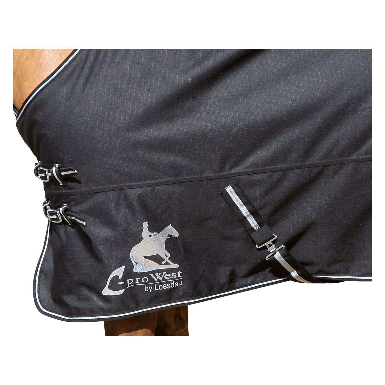 L-pro West Paddock- und Outdoordecke - schwarz