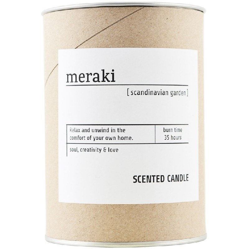 Meraki Scented Candle 8 x 10,5 cm - Scandinavian garden