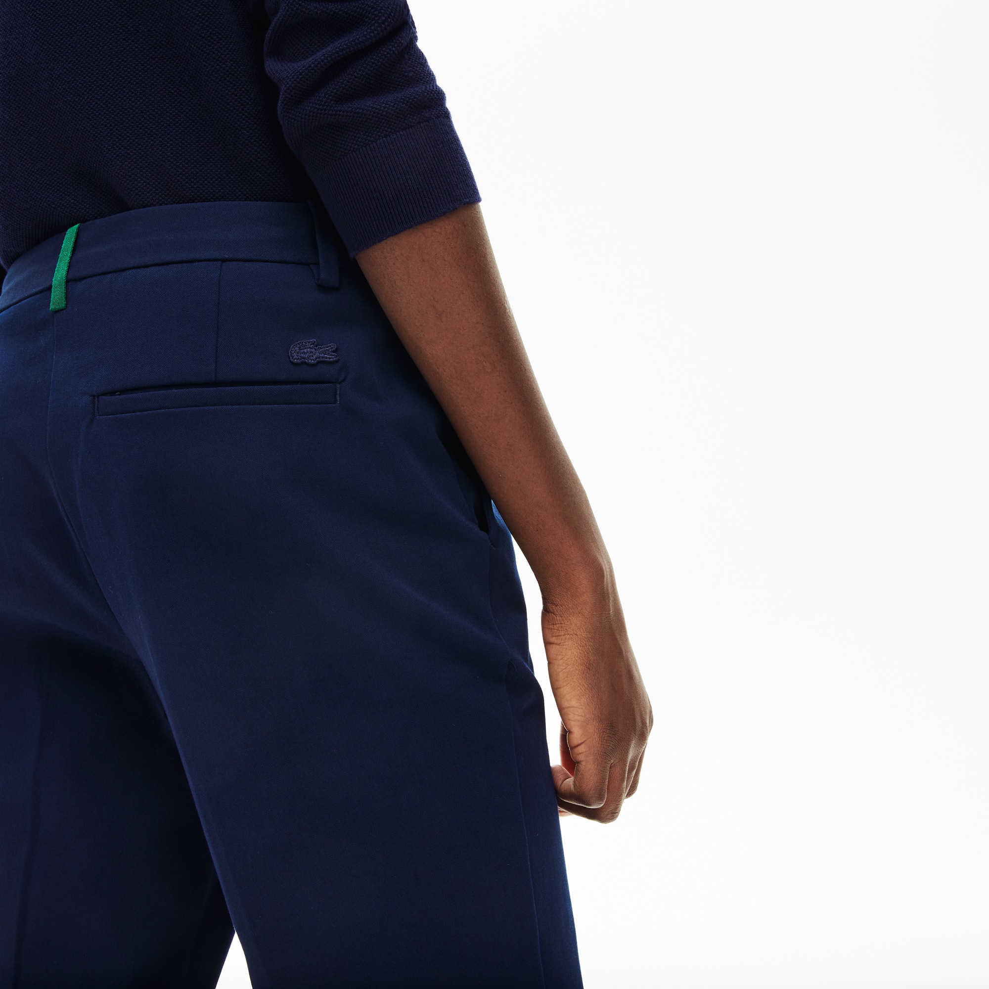 Pantalon chino slim fit en coton stretch Pantalons & Shorts - Bleu - Lacoste - Femme