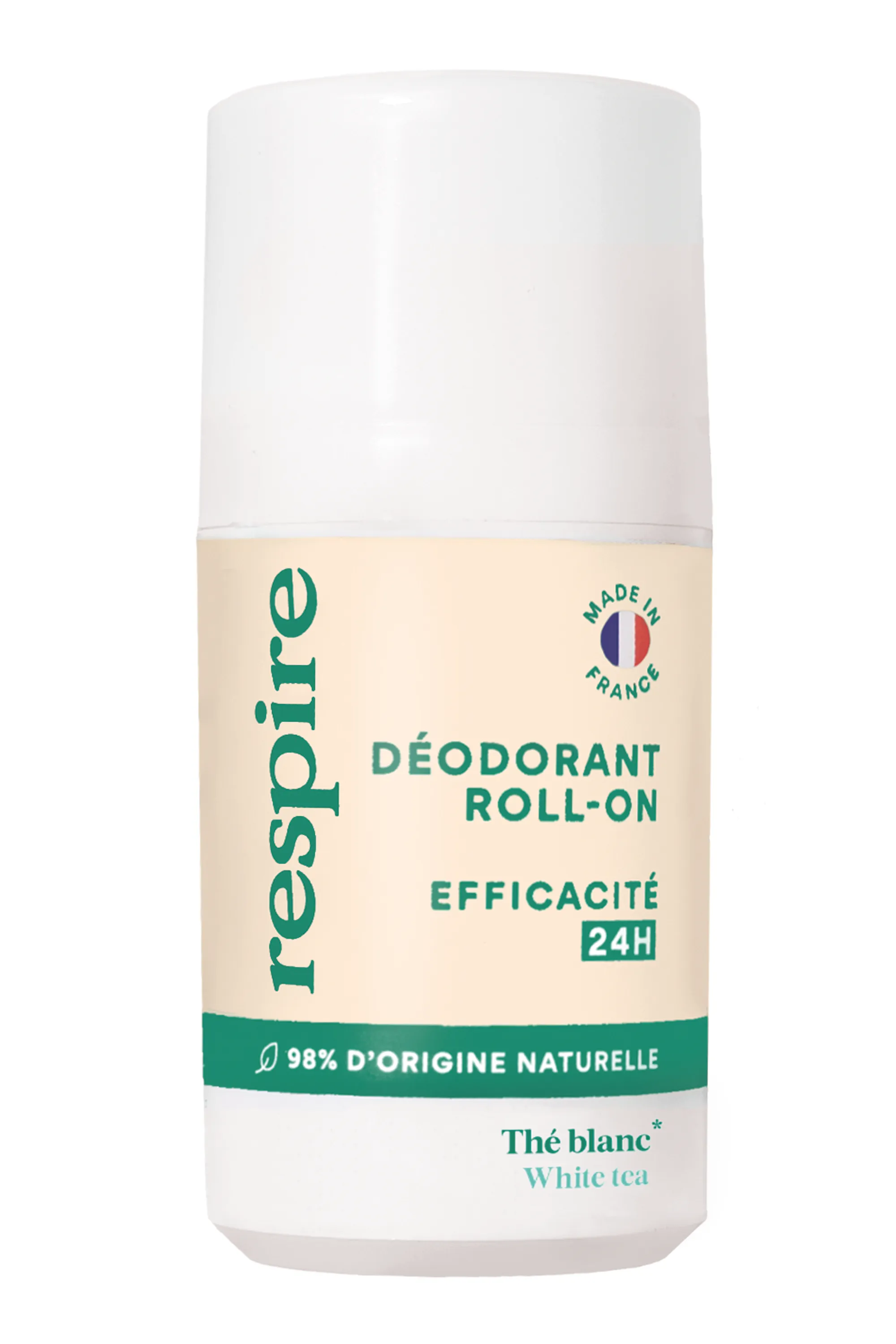 Respire Déodorant roll-on Thé blanc rechargeable-50 ml