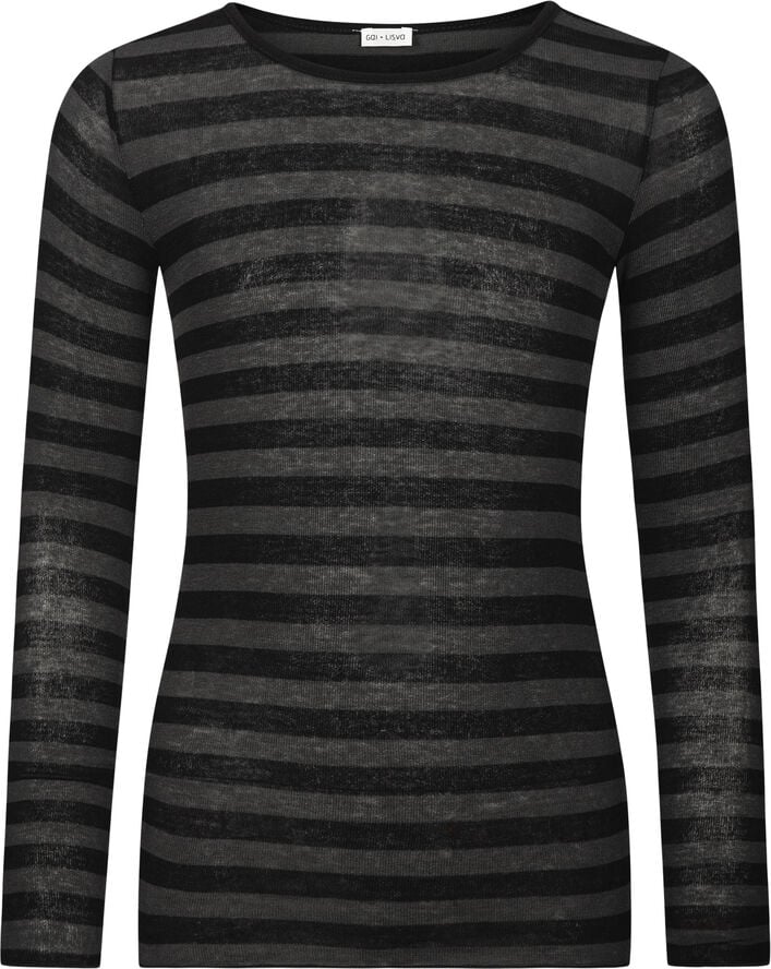 Gai&Lisva Hollie Tee Olive and black stripe