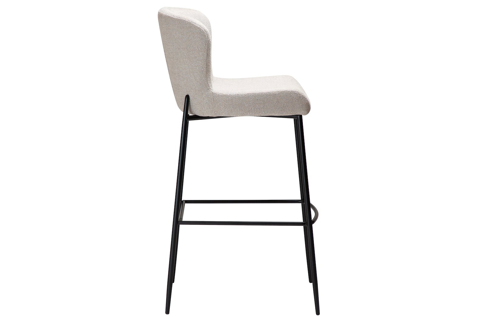 Glam barstol Tekstil Bouclé Cashmere med sorte ben