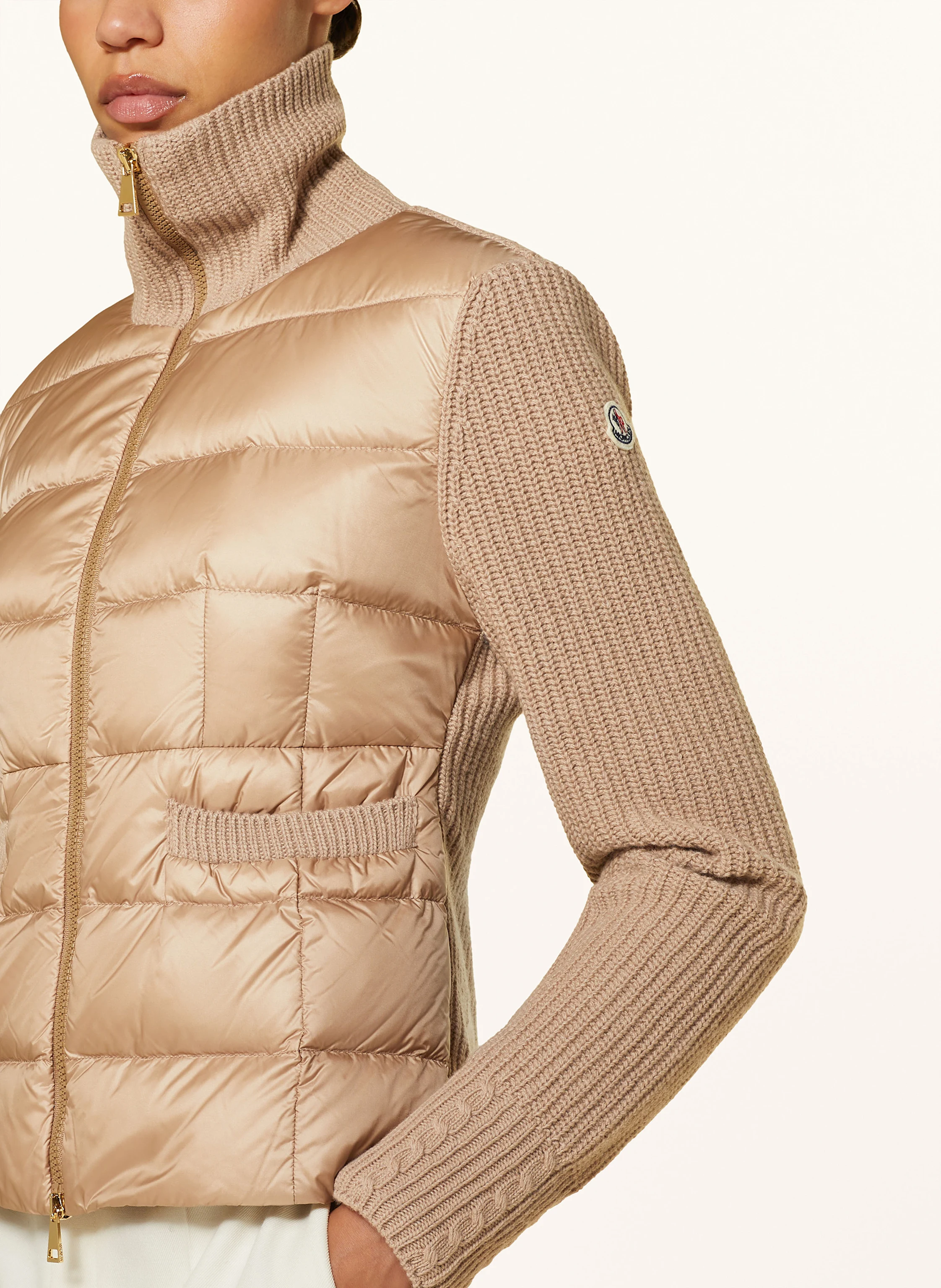 MONCLER Daunenjacke im Materialmix