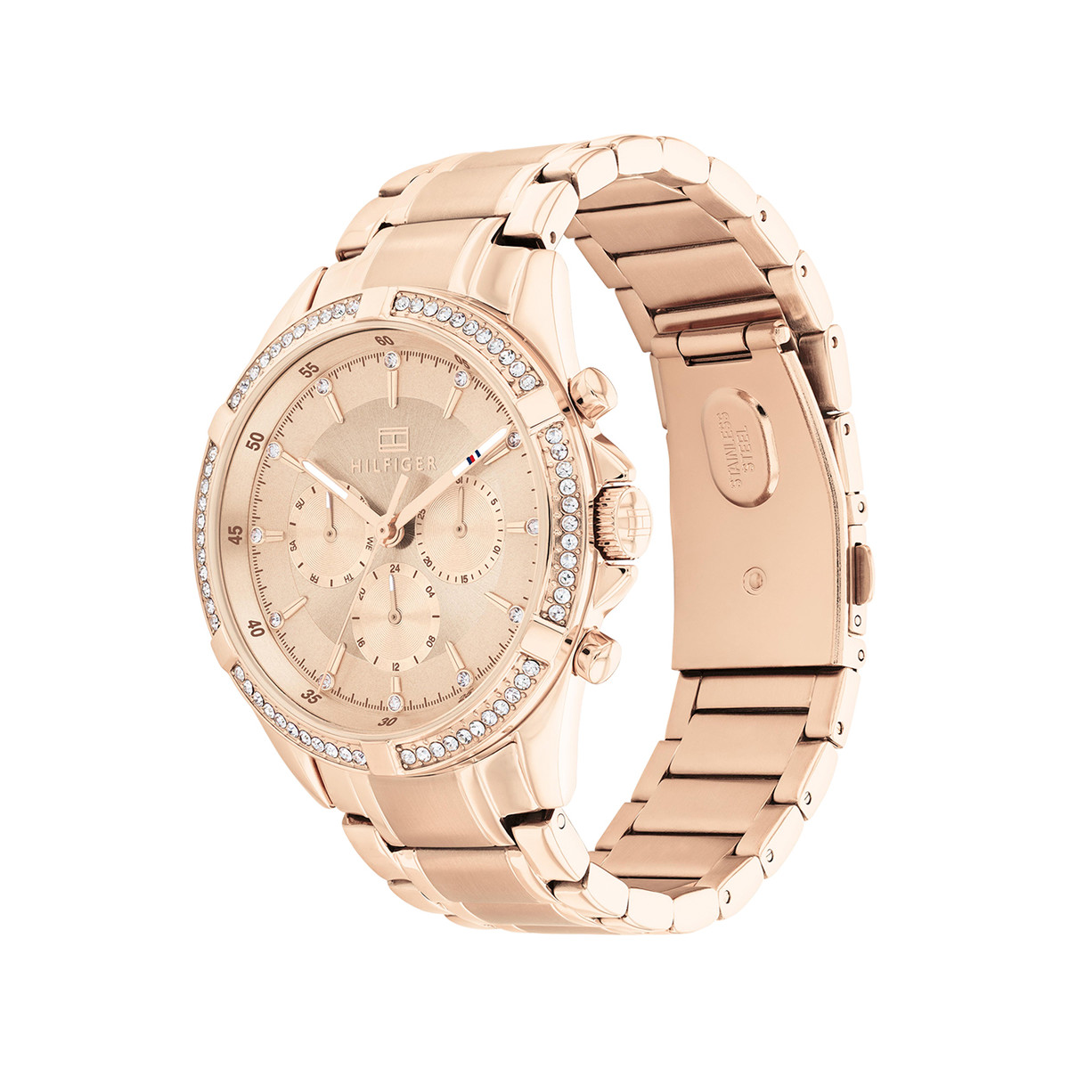 Montre TOMMY HILFIGER Kenzie femme bracelet acier doré rose