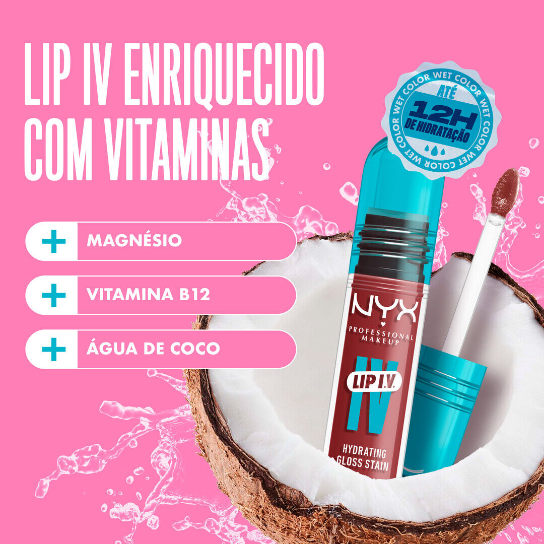 NYX Professional Makeup  Lip I.V. - Lip Gloss Stain Hidratante