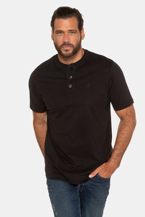 Henleys, Basic, 2er-Pack, Rundhals, Knopfleiste, bis 8 XL