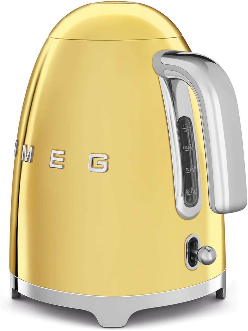Smeg, Bouilloire Électrique KLF03PGEU 1,7 L, Filtre Anticalcaire Lavable, Arrêt Automatique de Sécurité, Indicateur de Niveau d'Eau, Base Antidérapante, Range Cordon, Puissance 2400W, Vert d'Eau