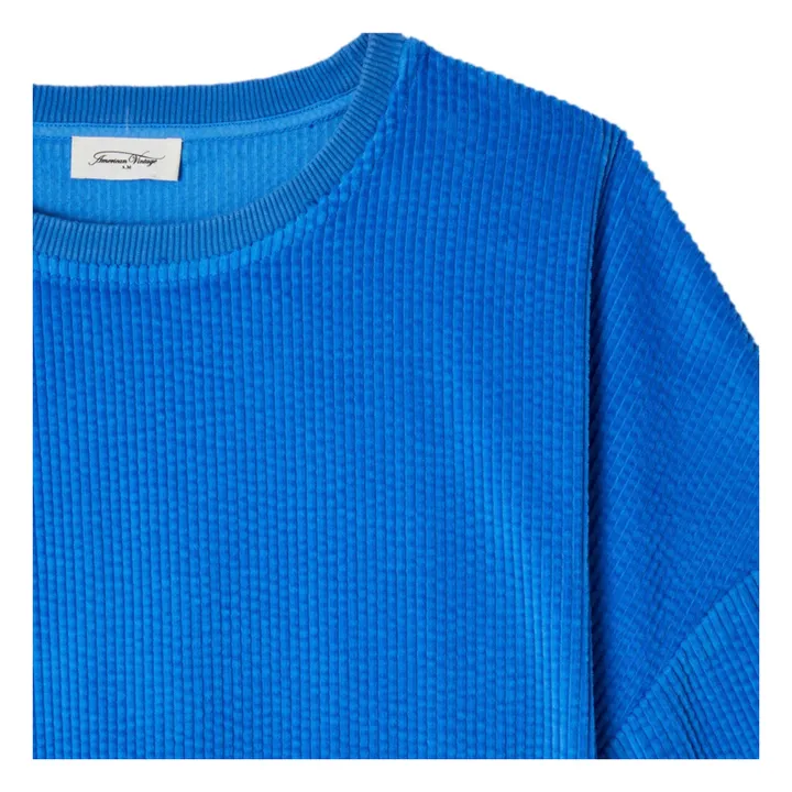 American Vintage T-shirt Padow Velours | Bleu