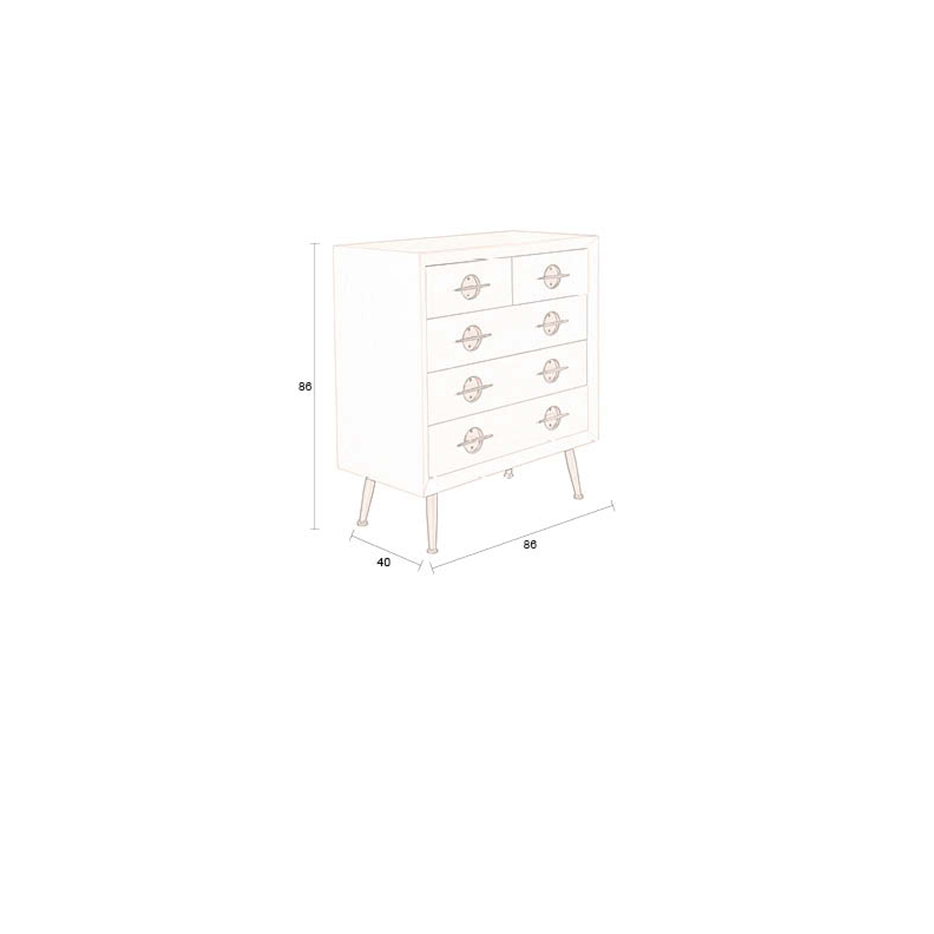 Dutchbone Edson Kast - Beige
