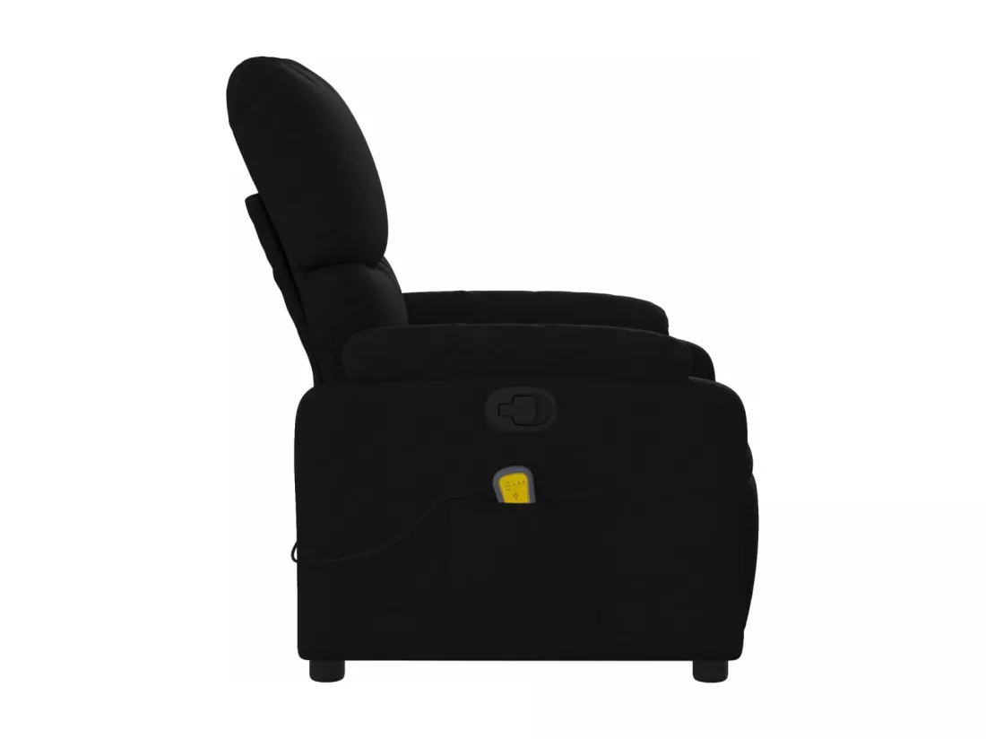 Fauteuil massant inclinable Noir Tissu