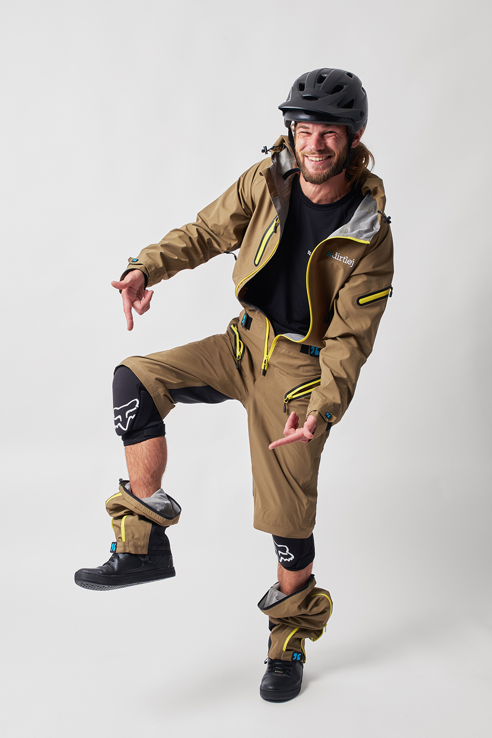 Dirtlej Dirtsuit Core Edition heldragt med lange ben beige