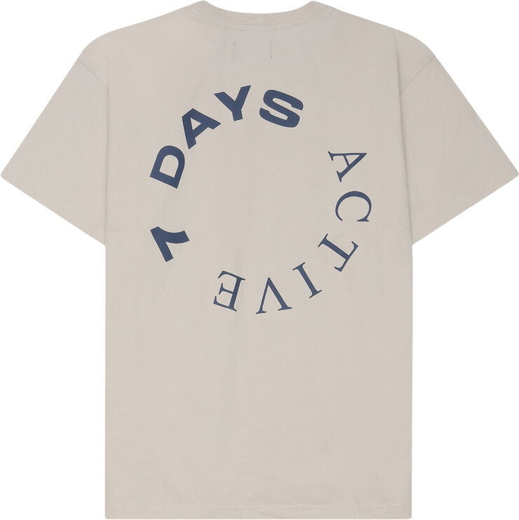 7 Days Active Organic Regular Fit Tee 835 silver gray