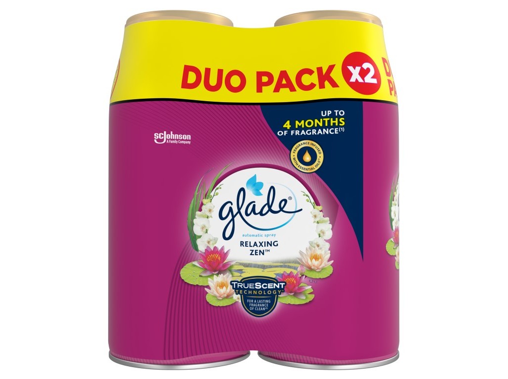 AMBIENTADOR GLADE AUTOMATIC RECARGA RELAXING ZEN SP 2X269ML