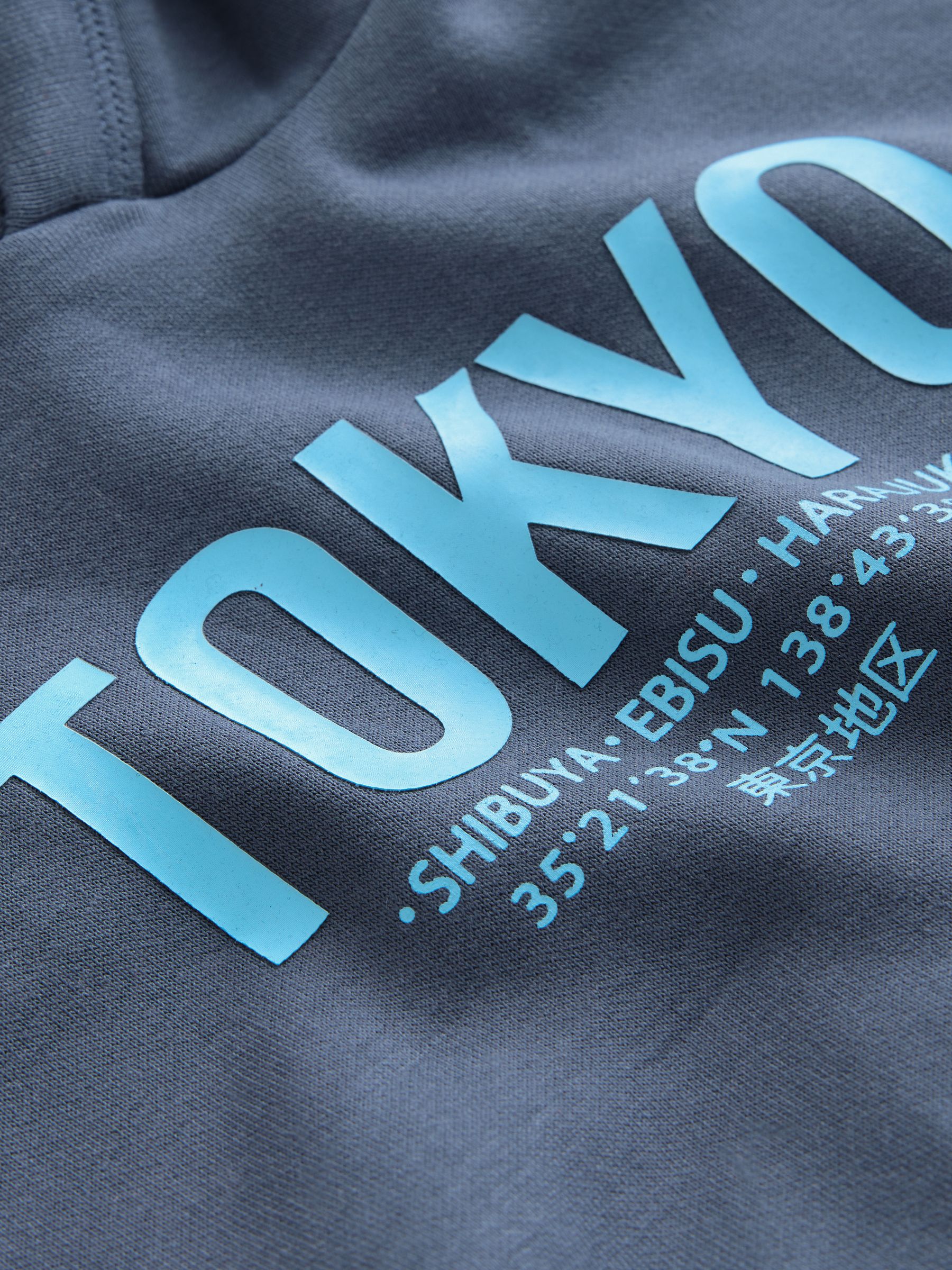 Blauw Tokyo - Grafische print hoodie voor oudere jongens (3-16jaar)
