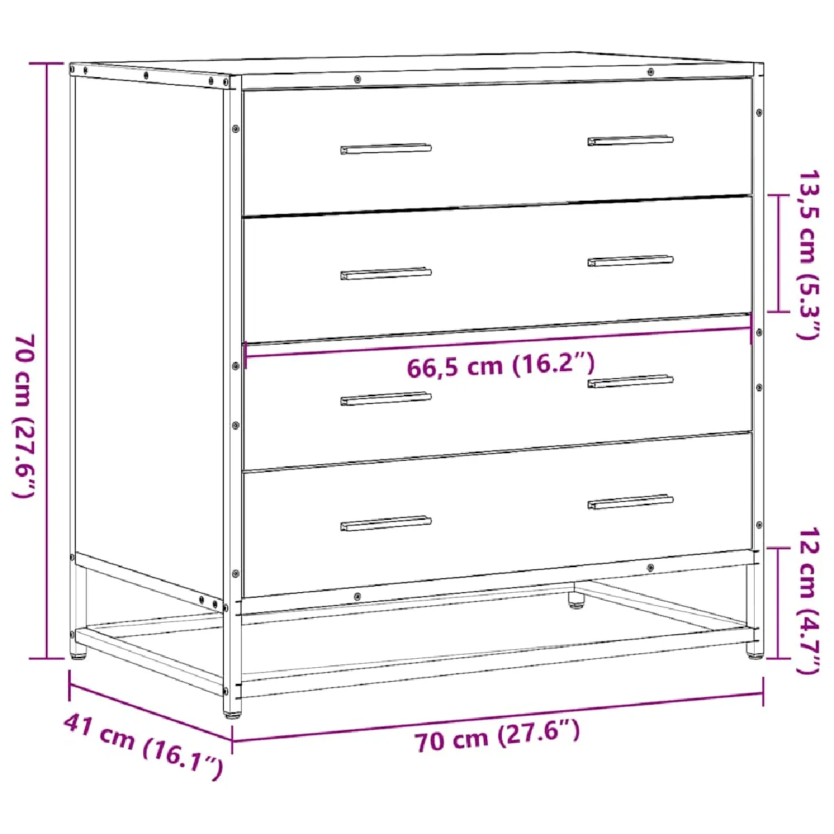 VIDAXL Commode Chêne Fumé