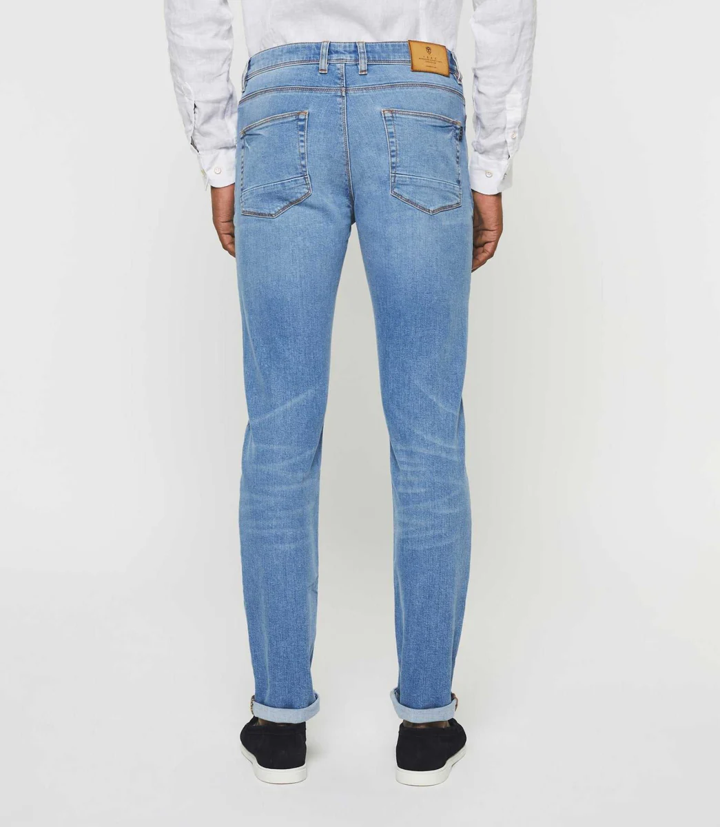Jean slim hydroless délavé bleu clair 
