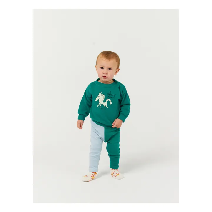 Bobo Choses Exclusivité Bobo Choses x Smallable - Sweat Coton Bio Cheval Bébé | Vert