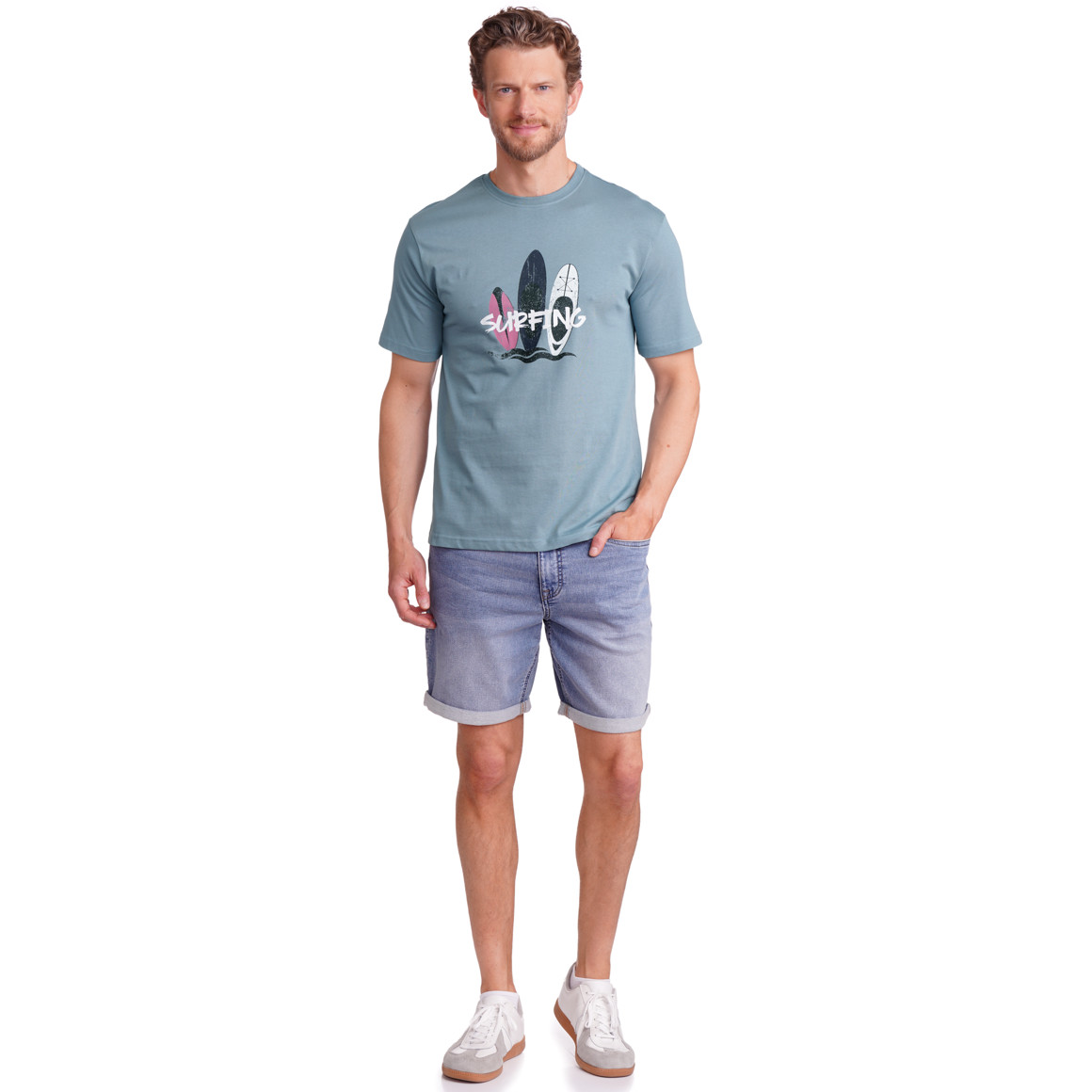 VanVaan Denim Herren T-Shirt aus Bio-Baumwolle blau