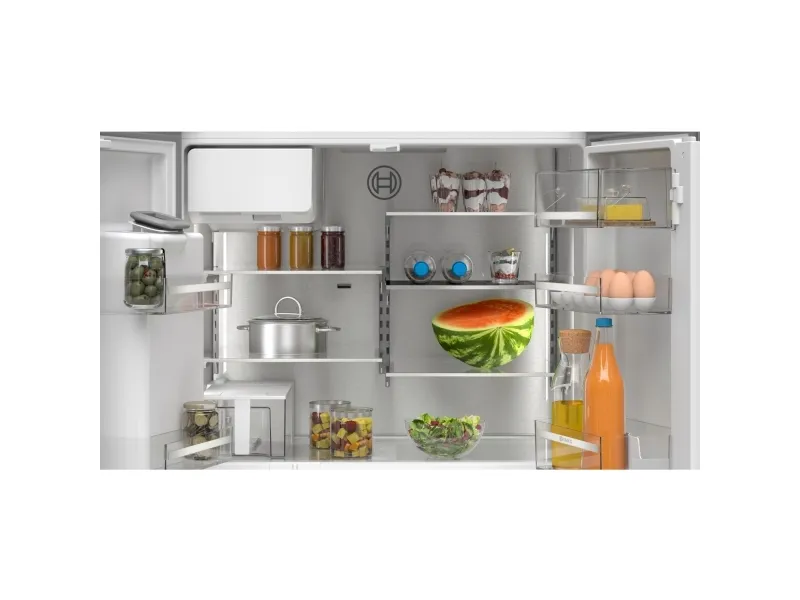 Bosch Serie | 6 KFI96AXEA - Køleskab/fryser - frans dør-bundfryser med vanddispenser, isdispenser - bredde: 90.5 cm - dybde: 73.1 cm - højde: 183 cm - 574 liter - Klasse E - børstet sort stål