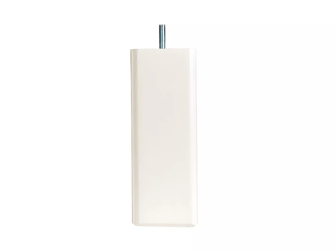 BELLECOUR LITERIE | Pied de lit carré en bois Blanc Hauteur 20 cm (vendu à l'unité)