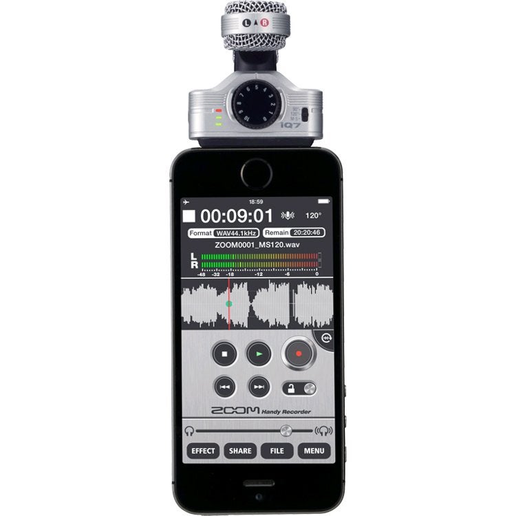 Zoom iQ7 stereo-microfoon voor iOS
