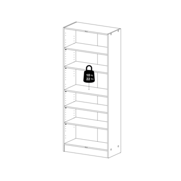 Multifunctionele kast Fabian eiken 170x70x35cm