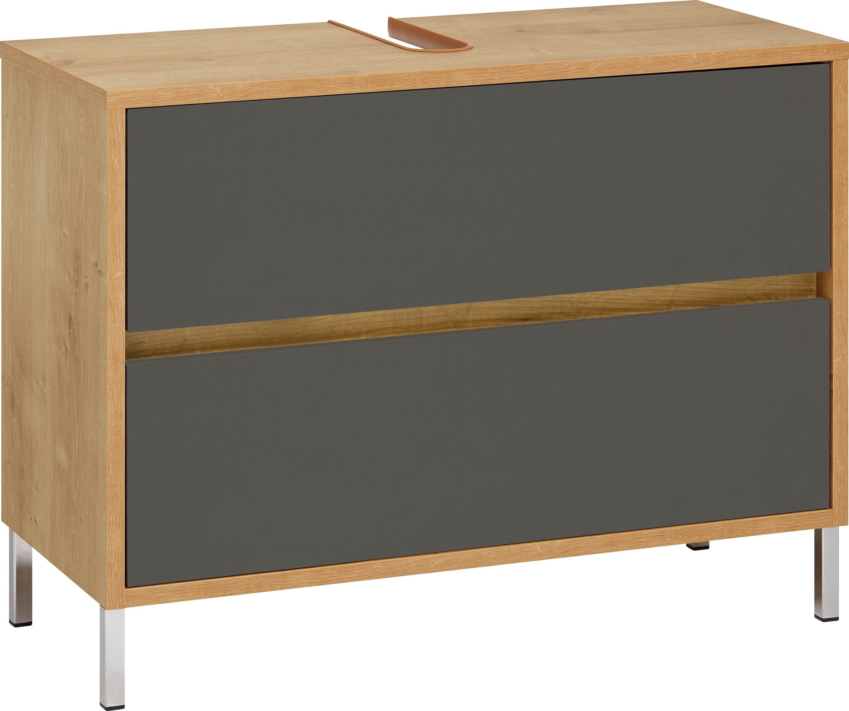 SIERRA Lavaboy - Eiche/Anthrazit / B: 80.0 cm x T: 35.0 cm x H: 60.0 cm
