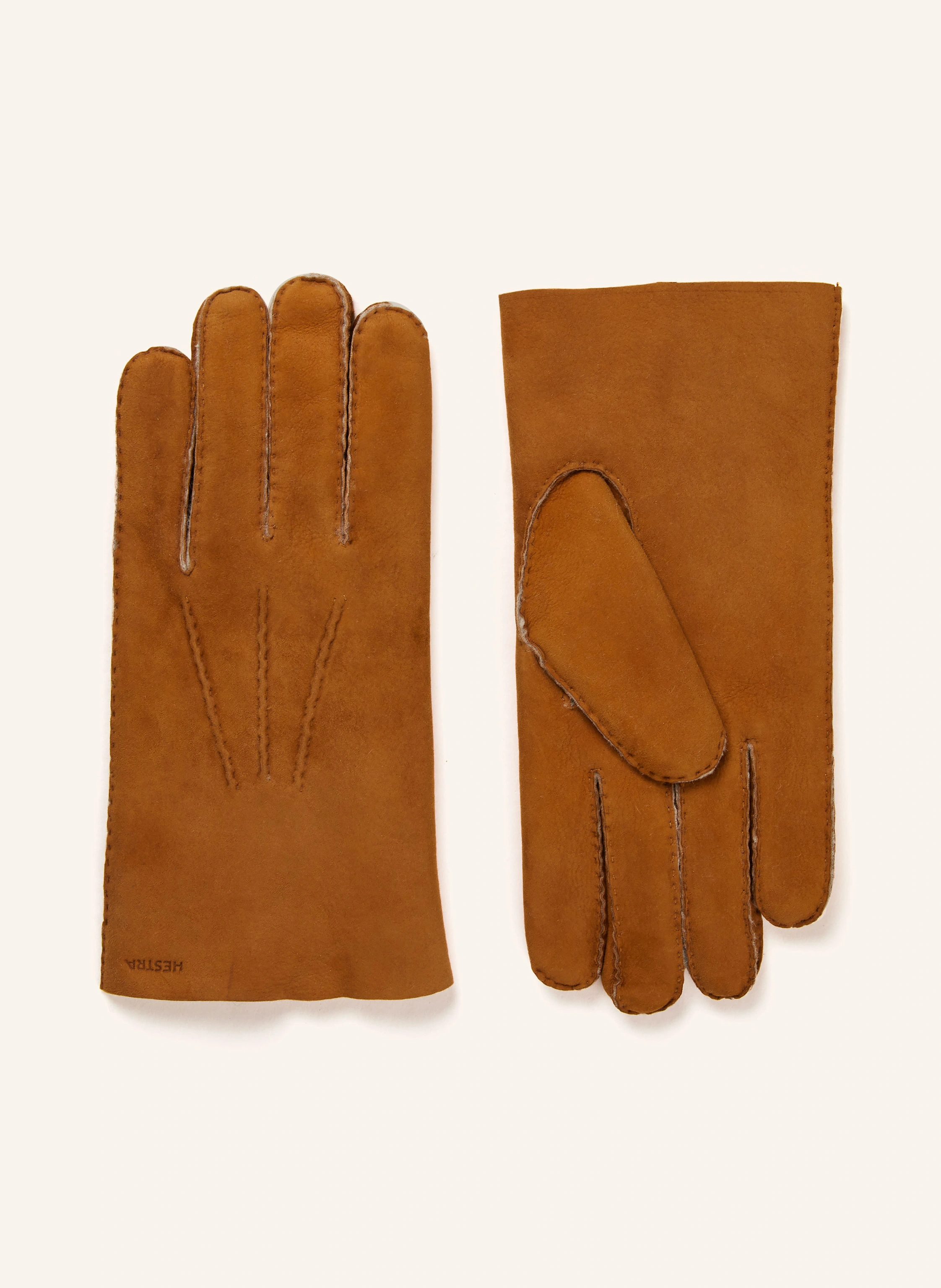 HESTRA Lederhandschuhe BERNARD mit Lammfell