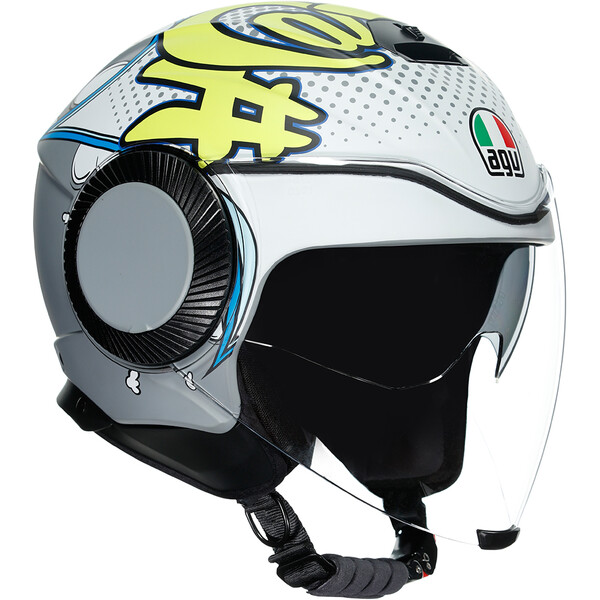 AGV - Casque Orbyt Vibes Blanc / Gris Mat / Jaune