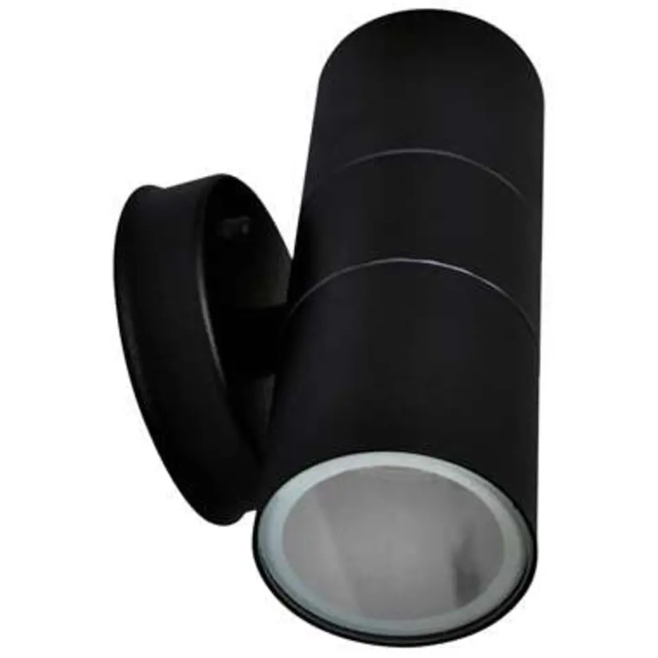 vidaXL - Wandlamp - Zwart - Roestvrij staal - 2 stuks