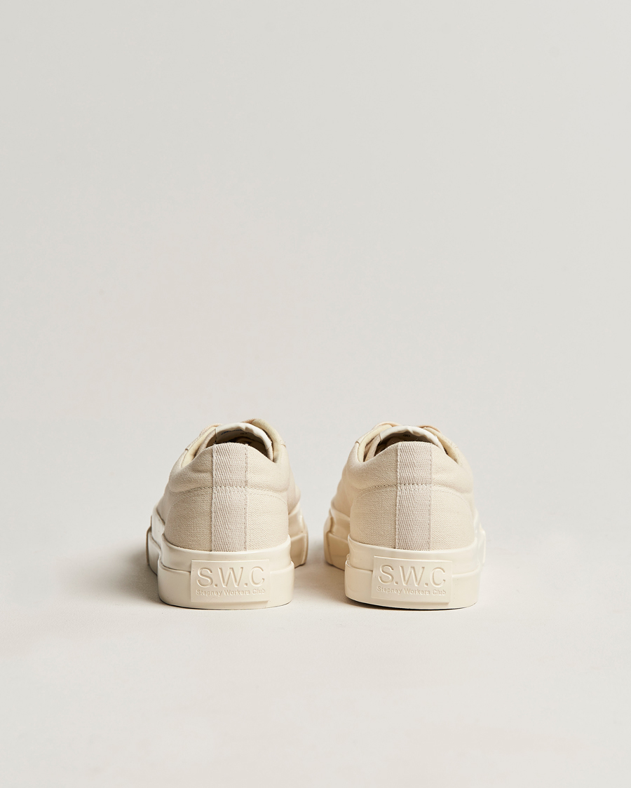 Stepney Workers Club Delllow Canvas Sneaker Ecru Raw