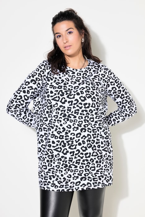 Longsleeve, Leo-Print