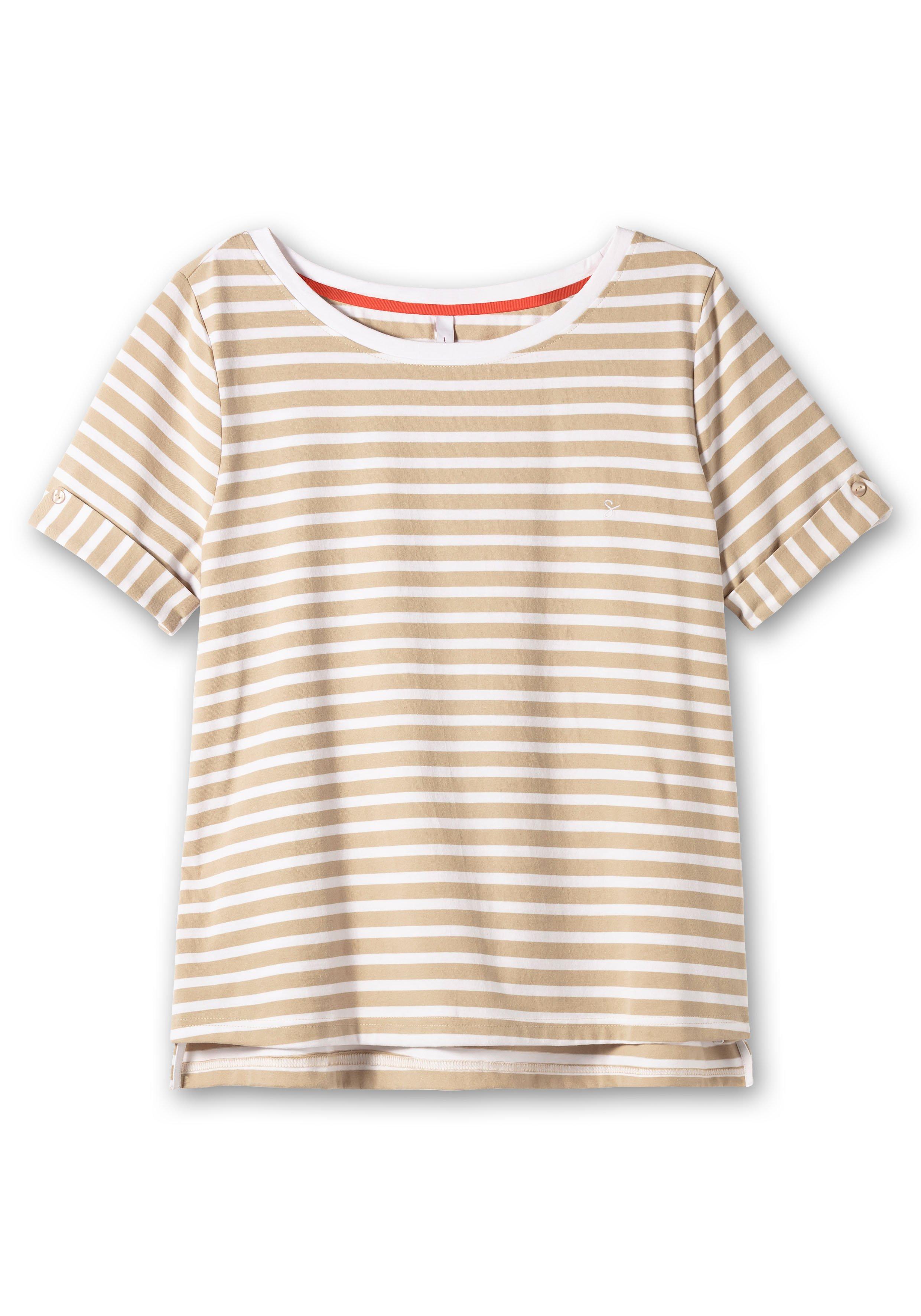 Ringelshirt mit verlängerter Rückenpartie