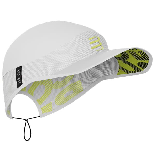 Casquette trail COMPRESSPORT PRO RACING CAP WHITE/EVENING PRIMROSE