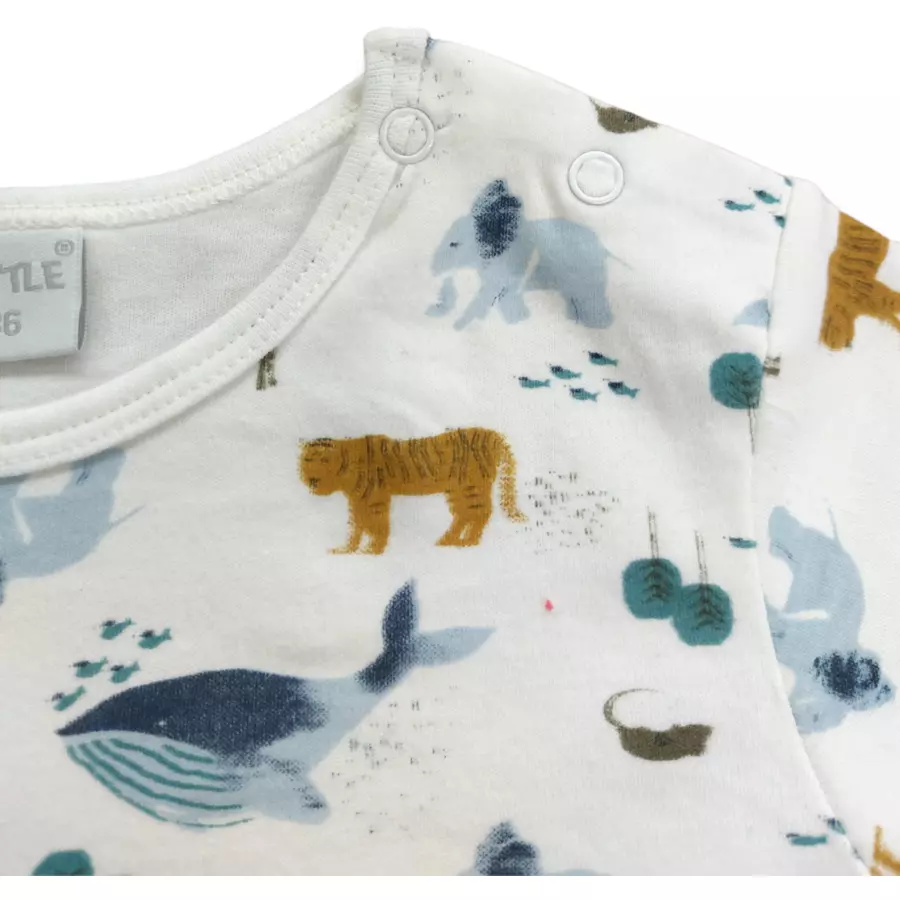 LITTLE Langarmshirt-Set 2er-Pack New Melange petrol