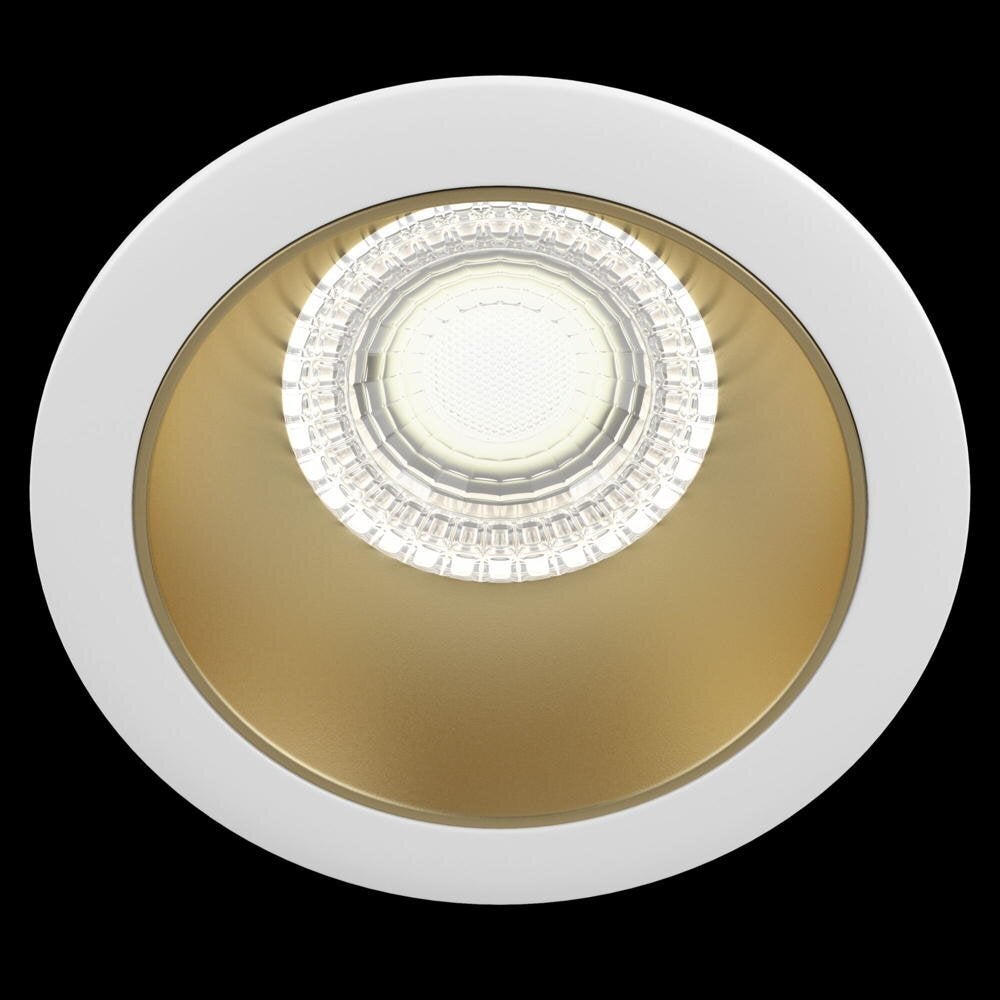 Share inbouwspot in mat goud en wit, GU10, rond, 85mm