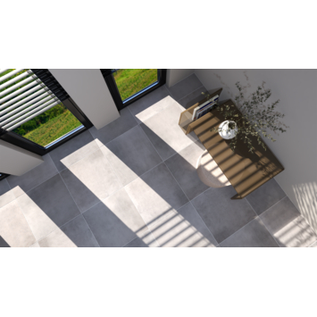 Vloertegel Element betonlook antraciet 60 x 60 cm keramiek 1,44 m²