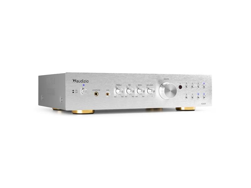 Audizio Stereo-Verstärker AD420A Silber Vielseitiger 4-Kanal-Verstärker mit grosser Funktionalität