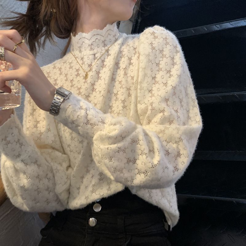 Bamela - Blouse met lantaarnmouwen